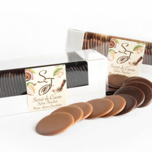 Pastille de chocolat de dégustation par Sylvie Faucher - Secret de Cacao